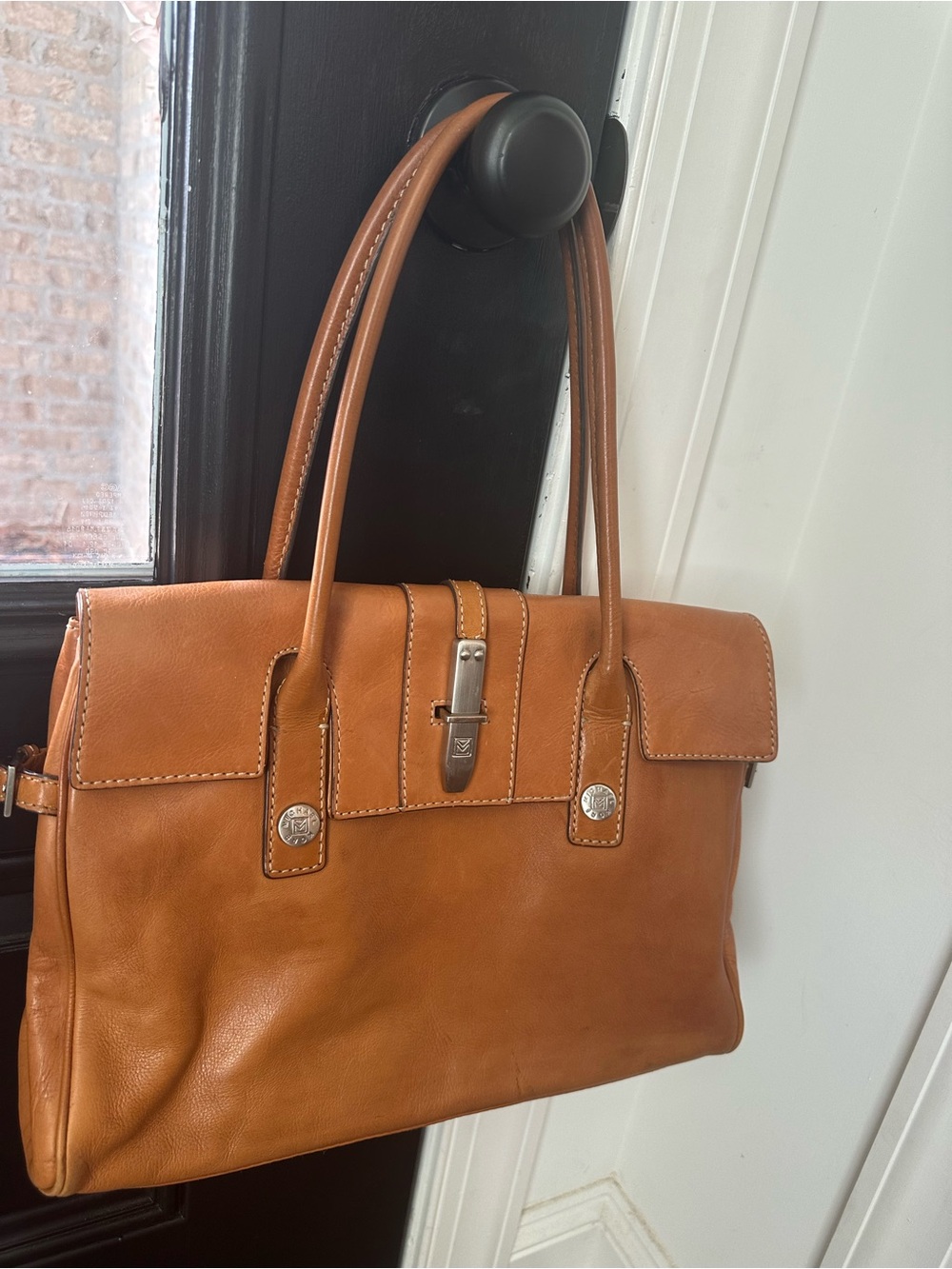 Michael Kors Cognac Leather Shoulder Bag